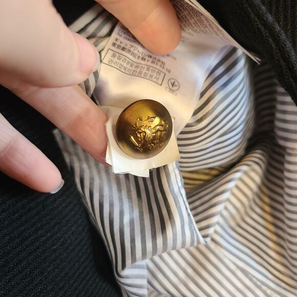 Banana Republic 2 Button Jacket Blazer Womens 0 Equestrian Preppy Wool Blend - Picture 8 of 13